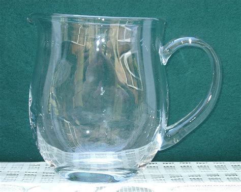 Crate And Barrel Clear Glass Pitcher By Glitteryjunk On Etsy