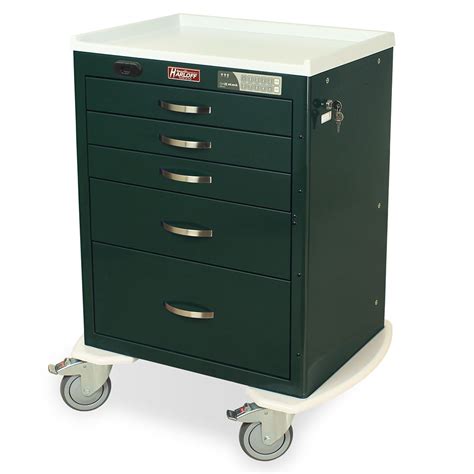 M Series Secure Anesthesia Cart With Prox Reader Short Height Medium