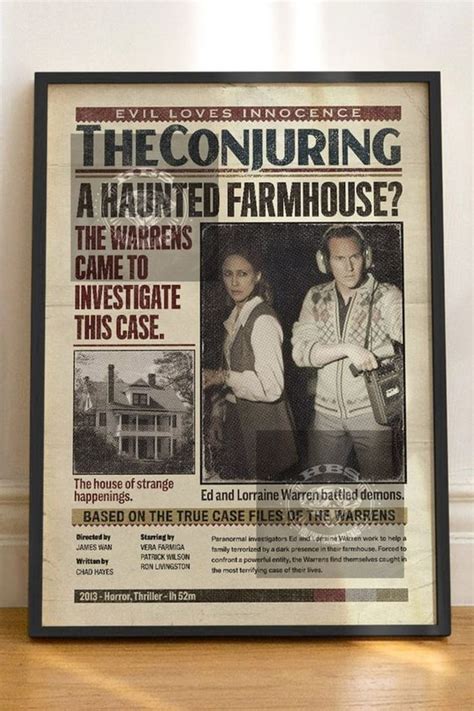 The Conjuring Horror Film Poster Perron Family the Warrens - Etsy