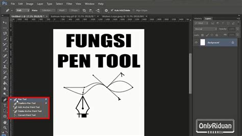 Fungsi Pen Tool Pada Photoshop Tutorial Photoshop Youtube