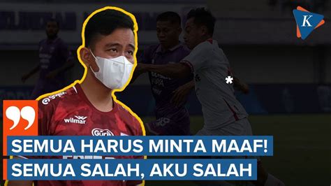 Gibran Imbau Semua Pihak Minta Maaf Termasuk Pemain Persis Solo Yang