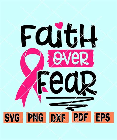 Breast Cancer Svg Faith Ribbon Svg Cancer Svg Faith Svg Awareness The