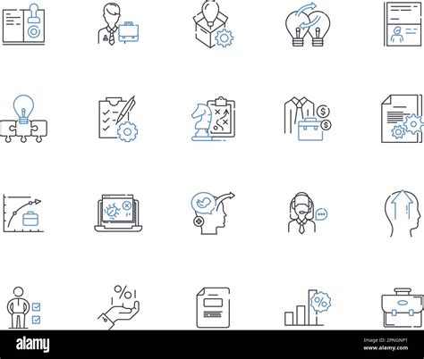 Trend Analysis Line Icons Collection Forecasting Predictive