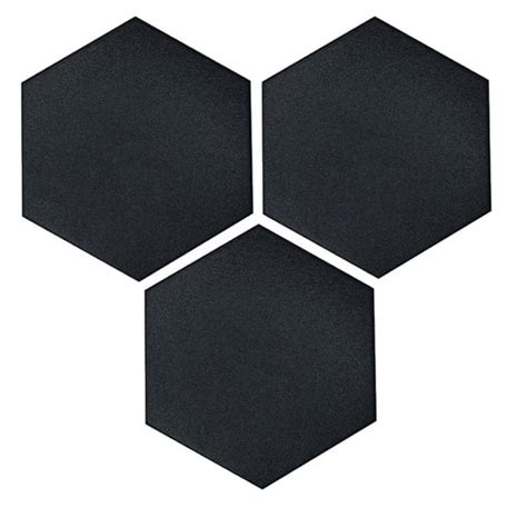 Solid Black Hexagon Tile 8″x 9″ - Bathroom Wall Tile - Tiles and deco ...