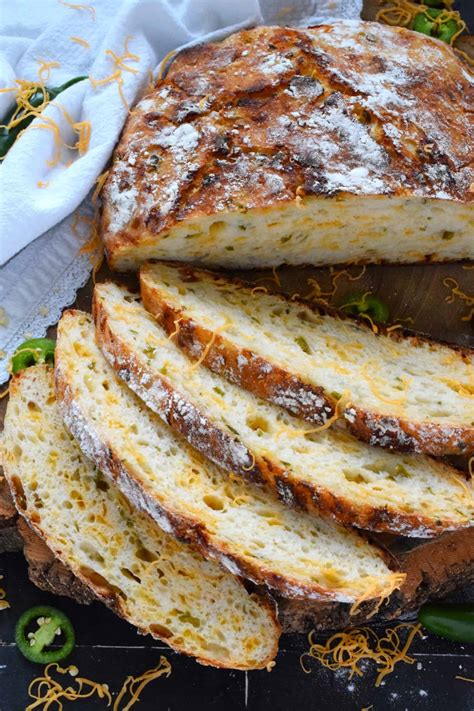 No Knead Jalapeno Cheddar Bread Lord Byron S Kitchen