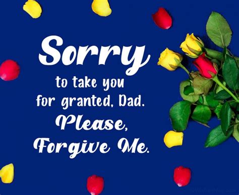 Sorry Messages For Dad – Sorry Dad Quotes - Sweet Love Messages