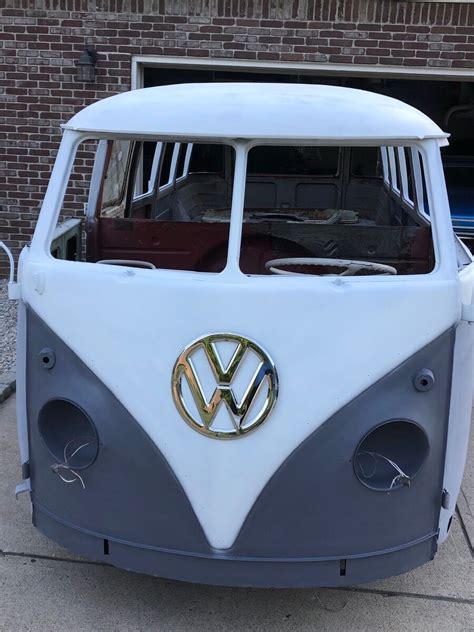 1963 Volkswagen Microbus Van Grey RWD Manual 23 Window Bus Clone For Sale