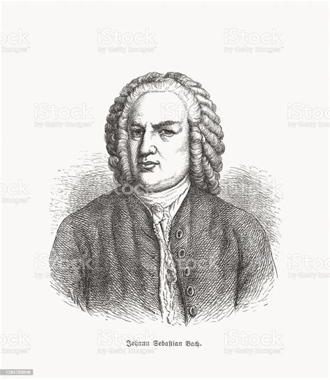 Johann Sebastian Bach German Composer Wood Engraving Published In 1893