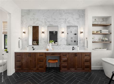 Transform Your Bathroom With Gray Herringbone Tile Discover The