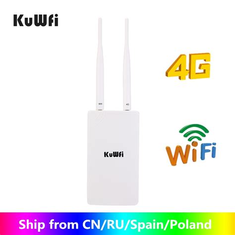 KuWFi 4G Wifi Router Outdoor Waterproof 4G SIM Wifi Router Wireless CPE