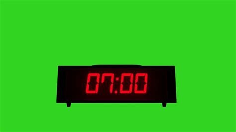 Digital Alarm Clock Green Screen Footage Youtube