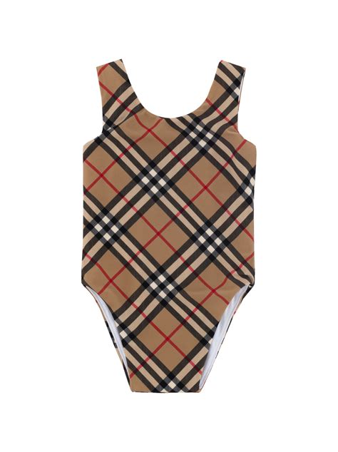 Слитный купальник Vintage Check Burberry для новорождённых купить за 158800 тг в официальном