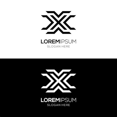 Premium Vector Stylish Geometric Letter X Logo Design Template