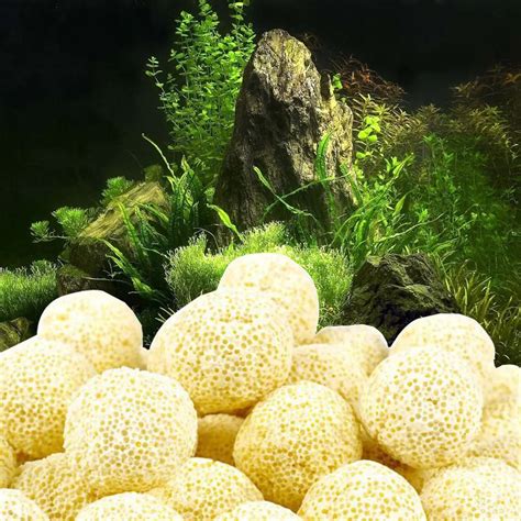 10PCS 40PCS Bio Balls Aquarium Porous Ceramic Filter Media Net Bag