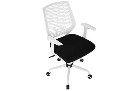 Network Height Adjustable Office Chair With Swivel White And Black By