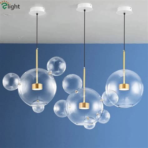 Modern Bolle Lamp Led Pendant Light Glass Globe Led Hanging Lamp Fixtures Indoor Lighting Lustre