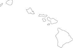 Hawaiian Island Chain Outline