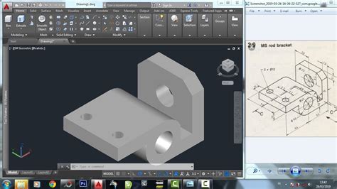 Belajar Autocad Gambar 3dimensi 5 Teknik Mesin Youtube