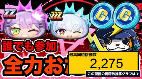 ライブ同時接続数グラフ『【ぷにぷにおたすけ生配信】誰でもおはじき全レベルおたすけします！豪華報酬が欲しい人集合！【ホロライブ・妖怪ウォッチ