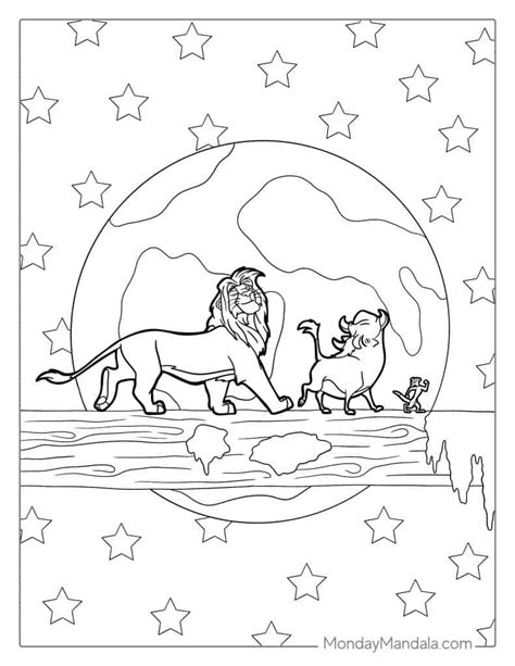 Lion King Coloring Pages Timon And Pumbaa