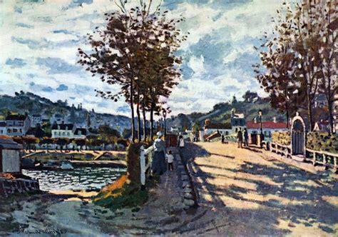 Claude Monet The Seine At Bougival Art Print On Canvas