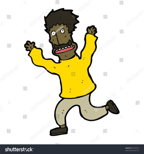 Cartoon Man Running Away Stock Vector Illustration 79763572 : Shutterstock