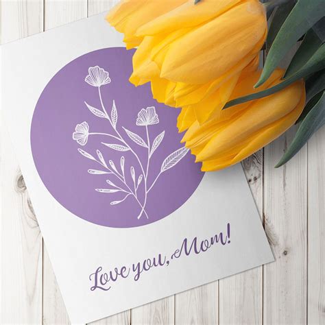 4 Mothers Day Cards Printable Mothers Day Cardlove You Etsy