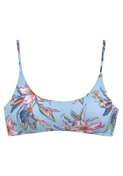 LASCANA Bustier Bikini Top Malia Hellblau Bedruckt 32