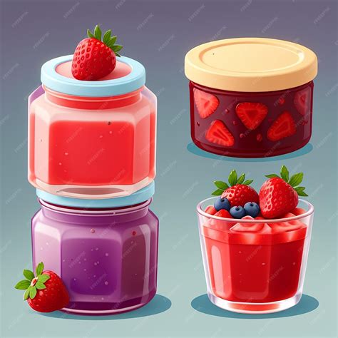 Premium Photo Strawberry Jam Cartoon Vector Icon Illustration Food