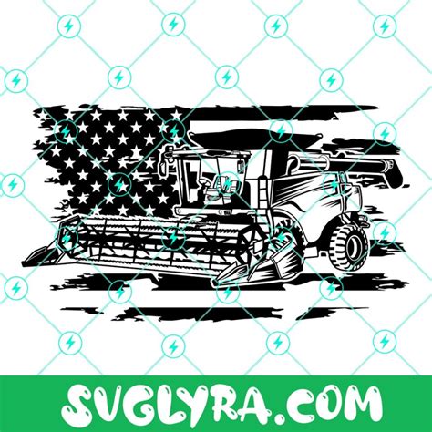 Us Combine Harvester Svg Usa Combine Svg Us Wheat Harvester Svg Svg