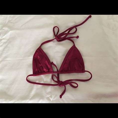 Dippin Daisys Swim Red Burgundy Bikini Top Only Dippin Daisy Brand