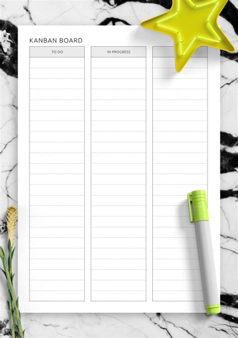 Download Printable Kanban Board PDF