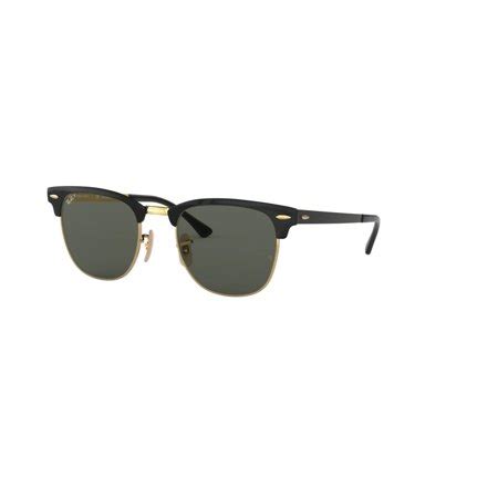 Ray-Ban RB3716 cLUBMASTER METAL 18758 51M gold Top Blackgreen Polarized Sunglasses For Men For ...