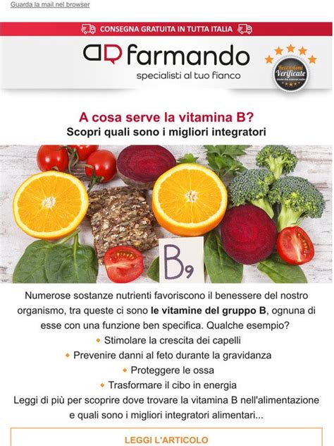 Farmando It Vitamina B A Cosa Serve E Come Funziona Milled