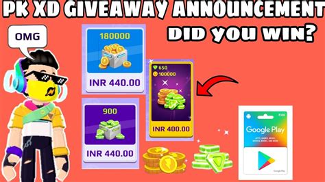 Pk Xd Giveaway Announcement Who Is The Winner 440rs Google Play