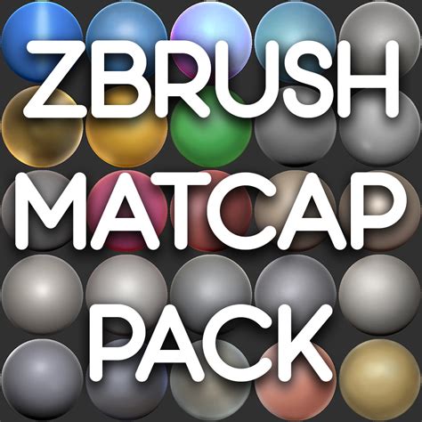 Artstation Zbrush Matcapmaterial Pack Currently 204 Materials