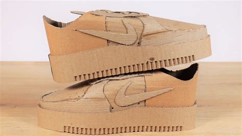 How To Make Nike Air Force1 Shoes Out Of Cardboard Youtube