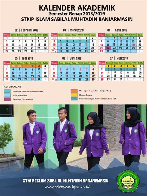 Kalender Akademik Genap 2018 2019 STKIP Islam Sabilal Muhtadin