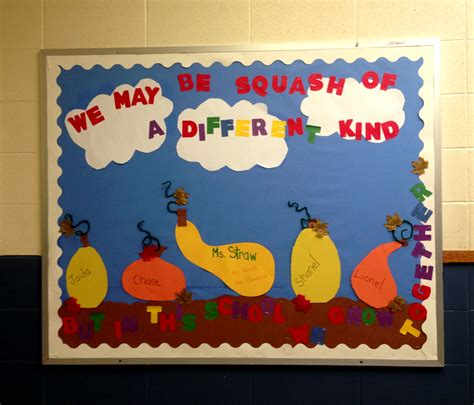 Special Ed Back To School Bulletin Board We May Be Squash Of A Different Kind But In This