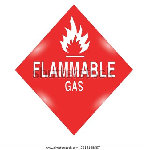 Fire Gas Hazard Sign On White Stock Vector (Royalty Free) 2214148557 ...