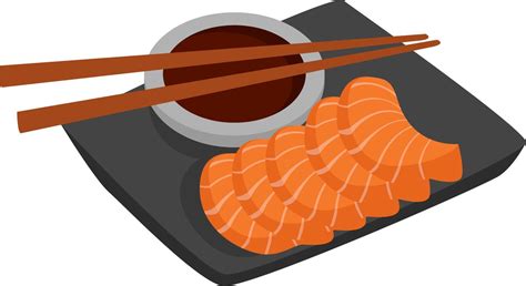 Sashimi Food Illustration Vector On White Background 13815042 Vector