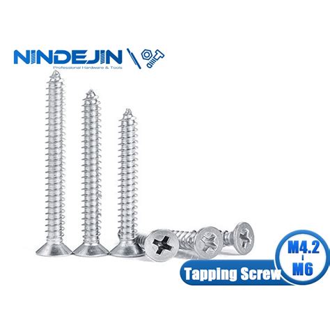 Nindejin M M M Cross Flat Head Self Tapping Screw Stainless