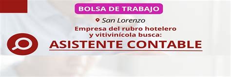 Bolsa De Trabajo Asistente Contable En Empresa Hotelera Y Vitivin Cola