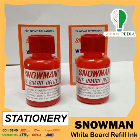 Jual White Board Refill Ink Snowman Tinta Isi Ulang Spidol Snowman