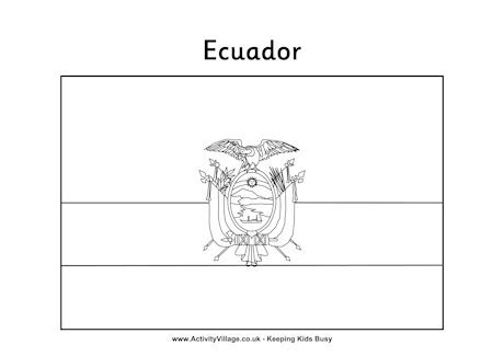 Ecuador Flag Coloring Pages - Learny Kids