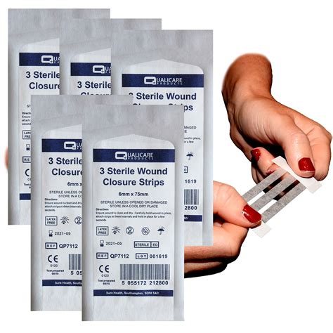 Qualicare Sterile Wound Closure Strips First Aid Sutures 5 Packs 6mm X 75mm 8438590929951 Ebay