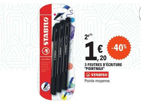 Promo Feutres D Criture Pointmax Stabilo Chez E Leclerc