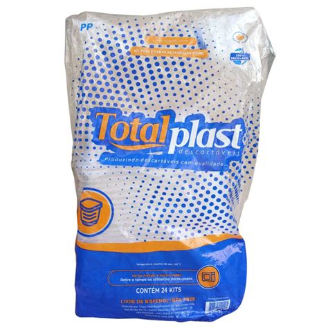 Pote Plast Pp Kit Tampa Transp Retangular Ml Totalplast X Und