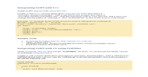 Como Integrar Clips Con C Sharp Pdf PDF Document