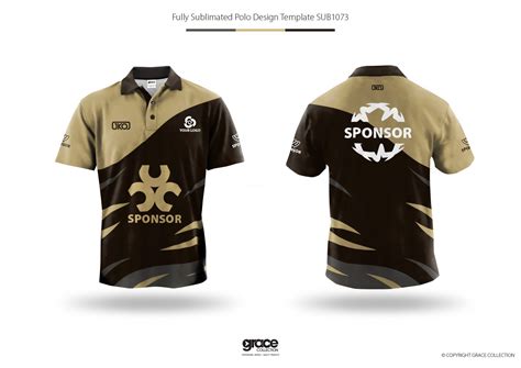 Sublimated Short Sleeve Polo Shirt – Template Design – AKL Industries